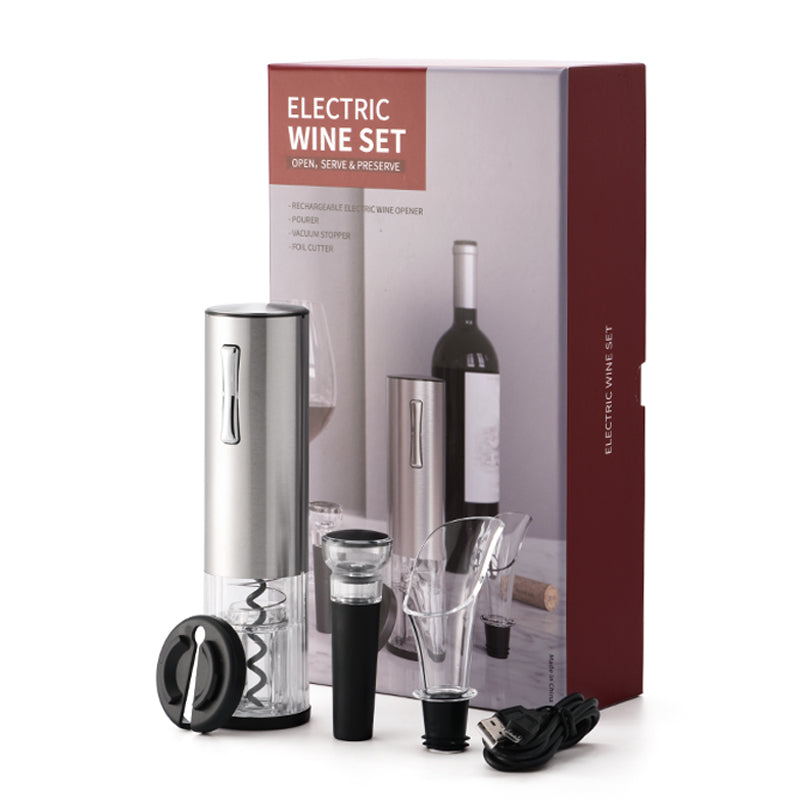 Electric Wine Opener Set Automatic Wine Bottle Opener Rechargeable