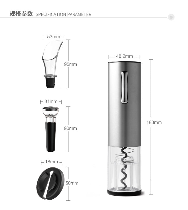 Integrated Luxury Rechargeable Automatic Wine Bottle Opener custom logo With Vacuum Pump WSET-04