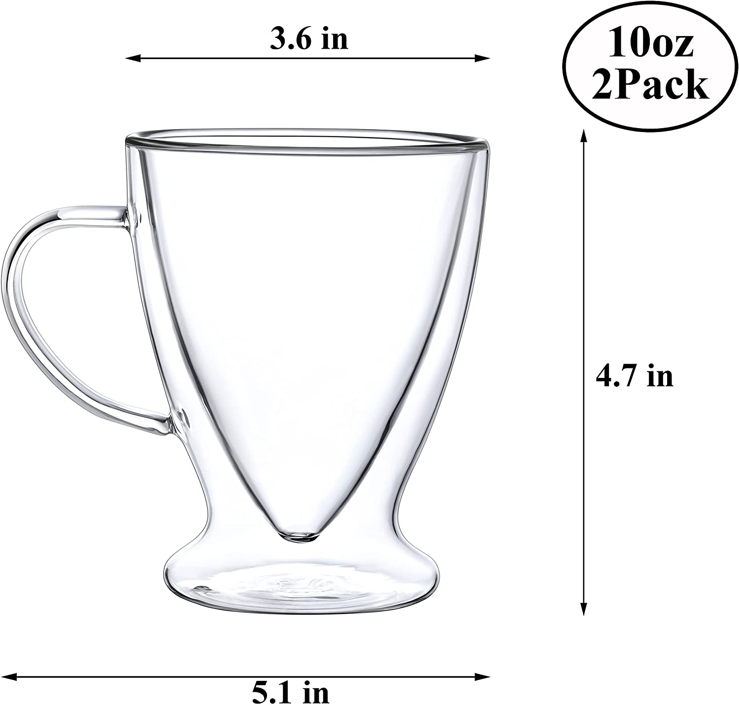 Double Wall Insulated Glass Coffee Cups GLA-H010 – ZHONGXIN