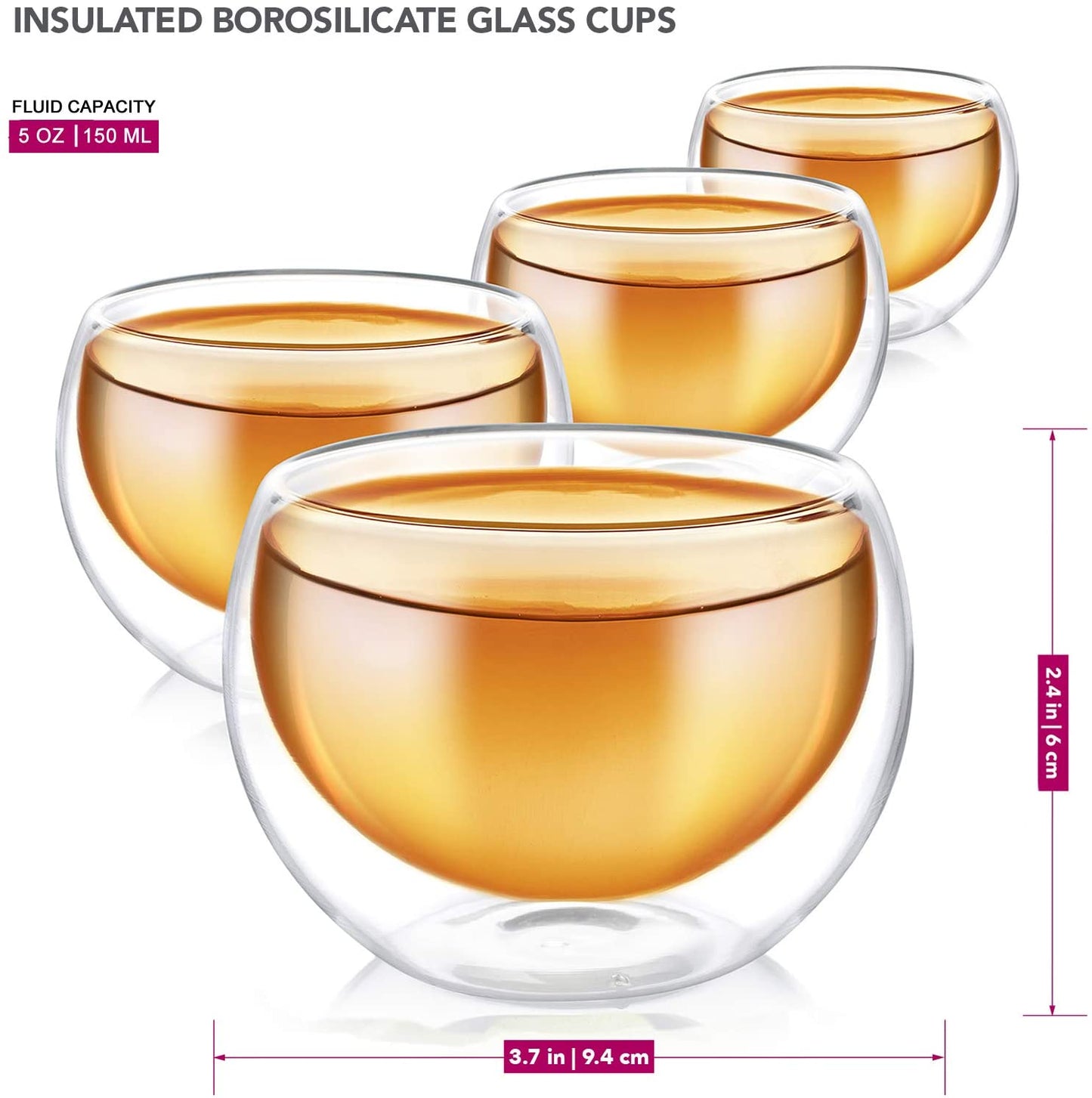 Double Walled Cups (5 oz / 150 ml) GLA-008