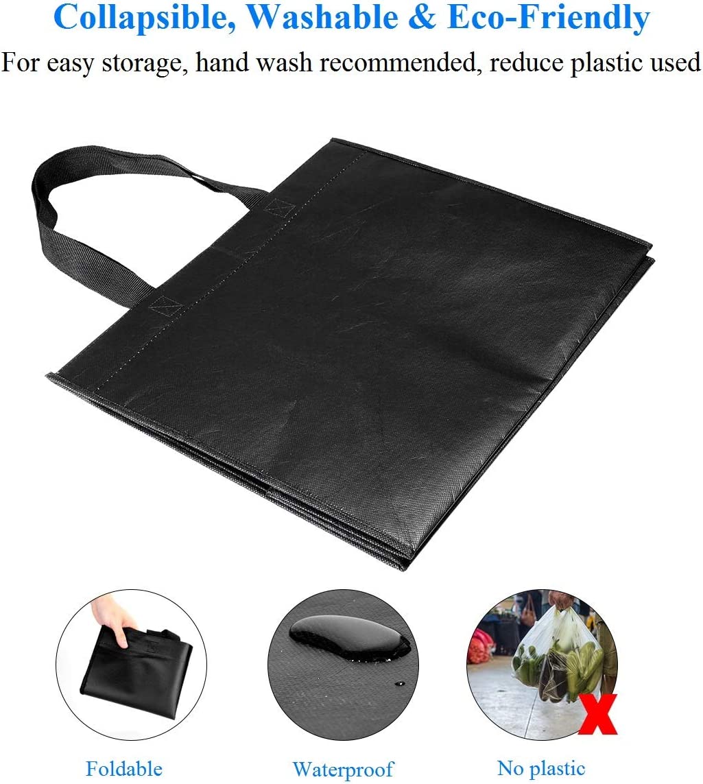 Large Reusable Grocery Bags Heavy Duty, Reinforced Handles with X Stitching Hold 50 lbs, Durable Shopping SB-007