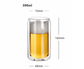 Hot sale new design Cola shape borosilicate double wall glass for beer GLA-005
