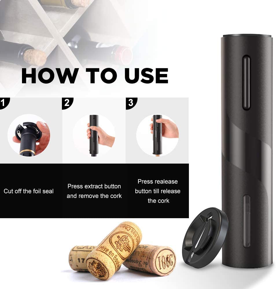 Electricity Selling One Handed electronic wine bottle opener with cork screw WO-001